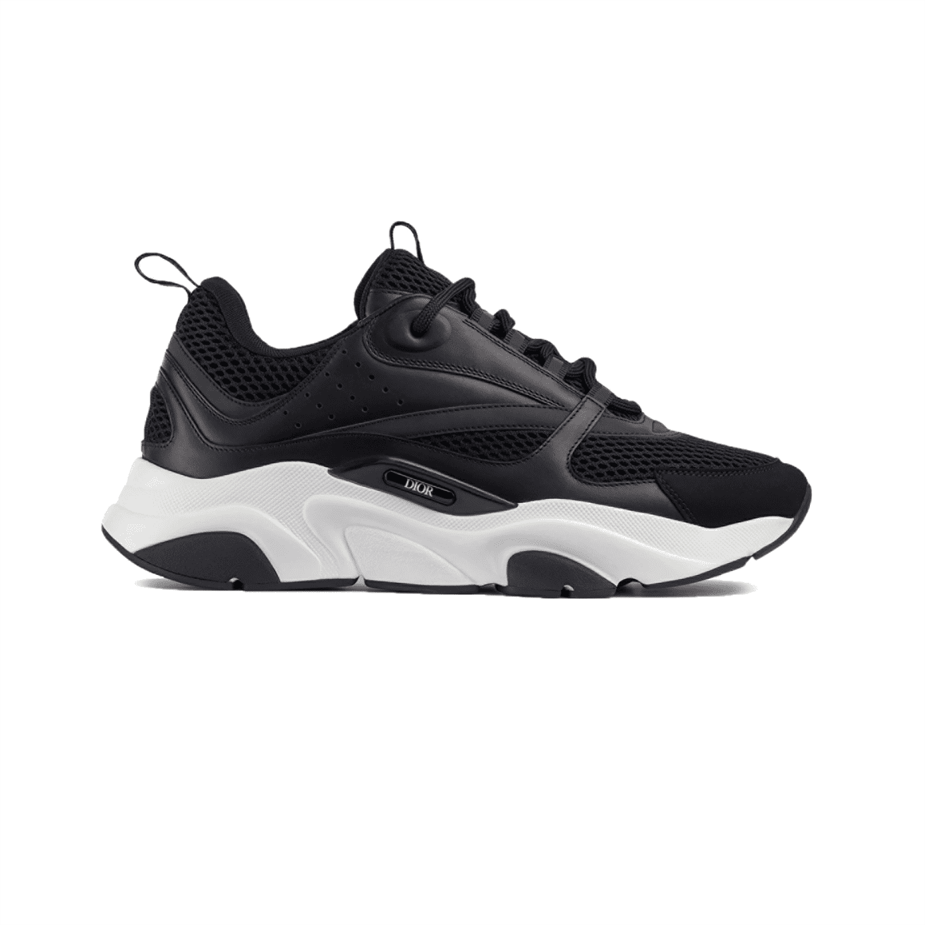 D10r B22 SNEAKERS BLACK TECHNICAL MESH AND CALFSKIN   DO004