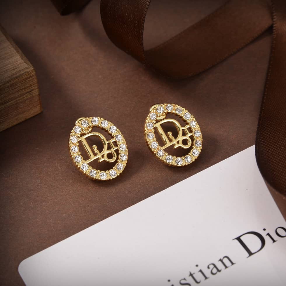 Fake Chr1st1an D10r Logo Earring