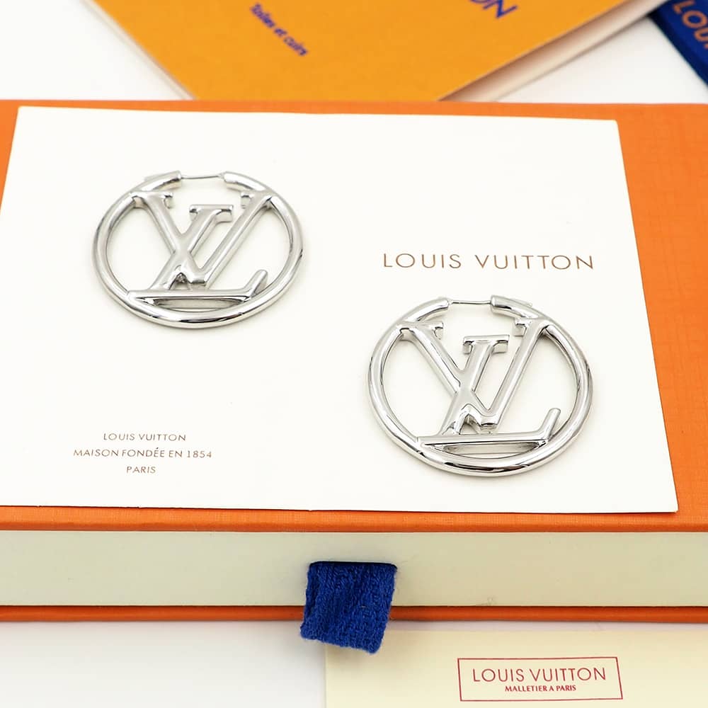 LV Hoop Earrings Dupe Logo AAA+