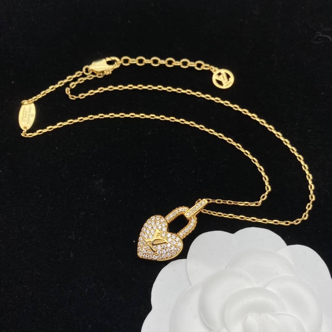 Knockoff L0vis Vvtt0n Logo Necklace