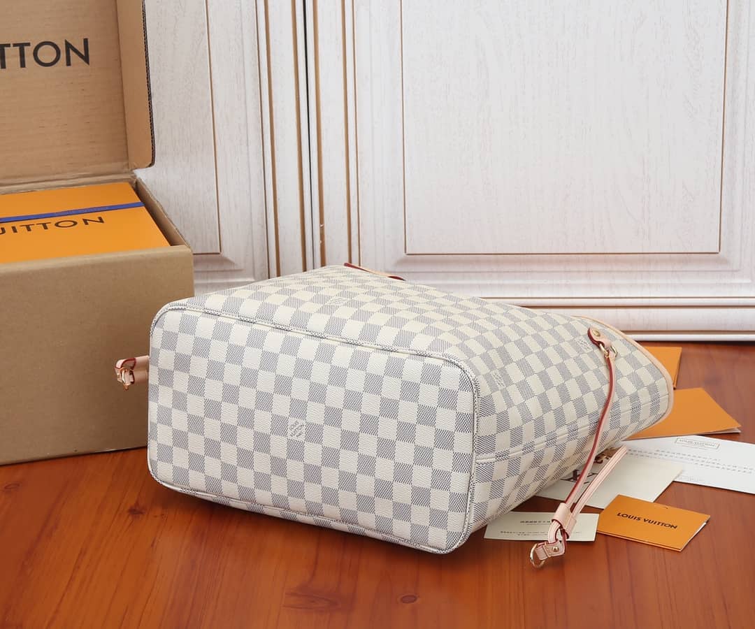 L0vis Vvtt0n Neverfull MM Damier Azur Tote Replica Pink N41361
