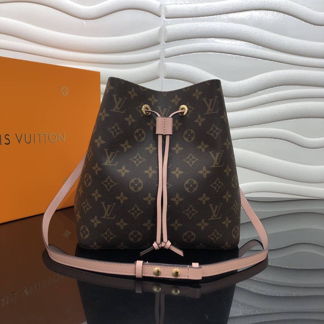 L0vis Vvtt0n Neonoe Replica Bucket Bag Brown Pink M44020