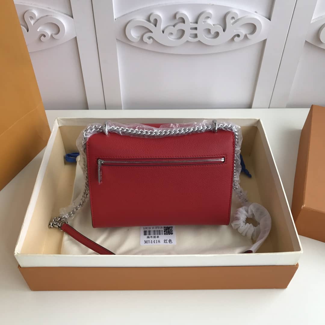 L0vis Vvtt0n MyLockMe BB Calf Chain Replica Shoulder Bag Red M51418
