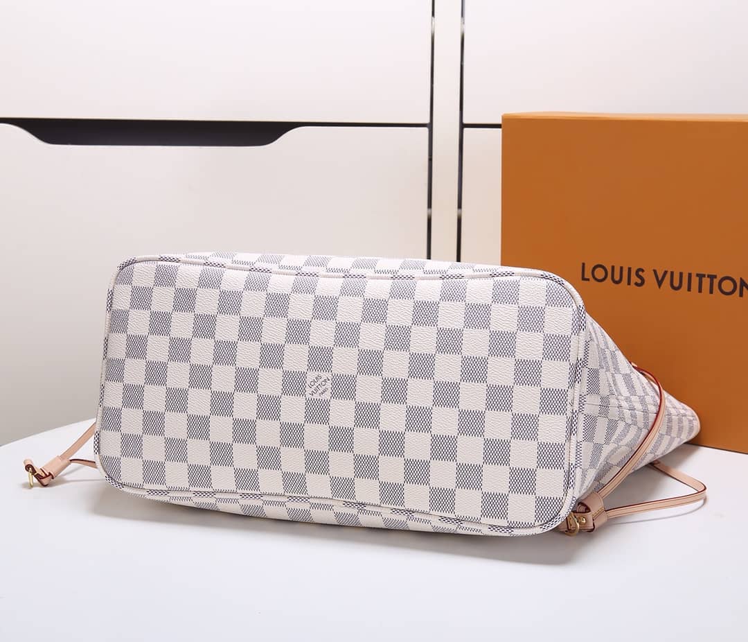 L0vis Vvtt0n Neverfull MM Damier Azur Tote Replica White N41361