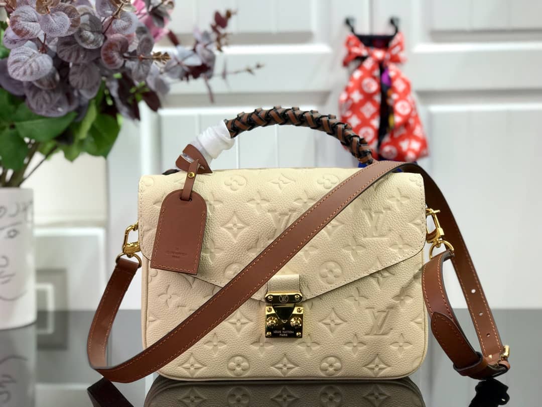 L0vis Vvtt0n Pochette Metis Braided Monogram Empreinte Replica Beige M43942