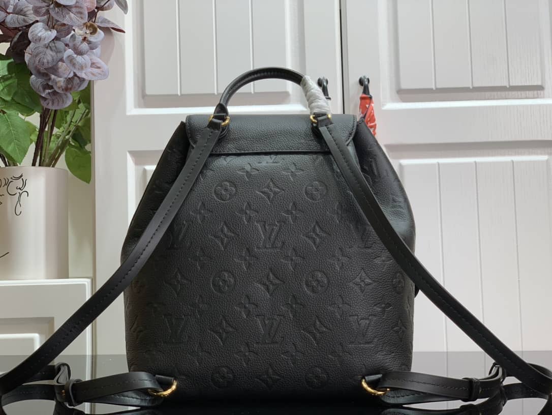 L0vis Vvtt0n Ann Platt Montsouris PM Noir Leather Replica Backpack Black M45205