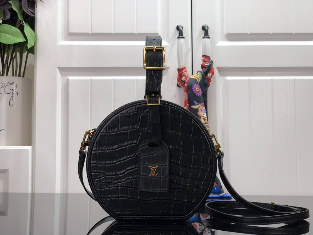 L0vis Vvtt0n Petite Boite Chapeau Crocodilien Brillant Replica Bag Black N93597