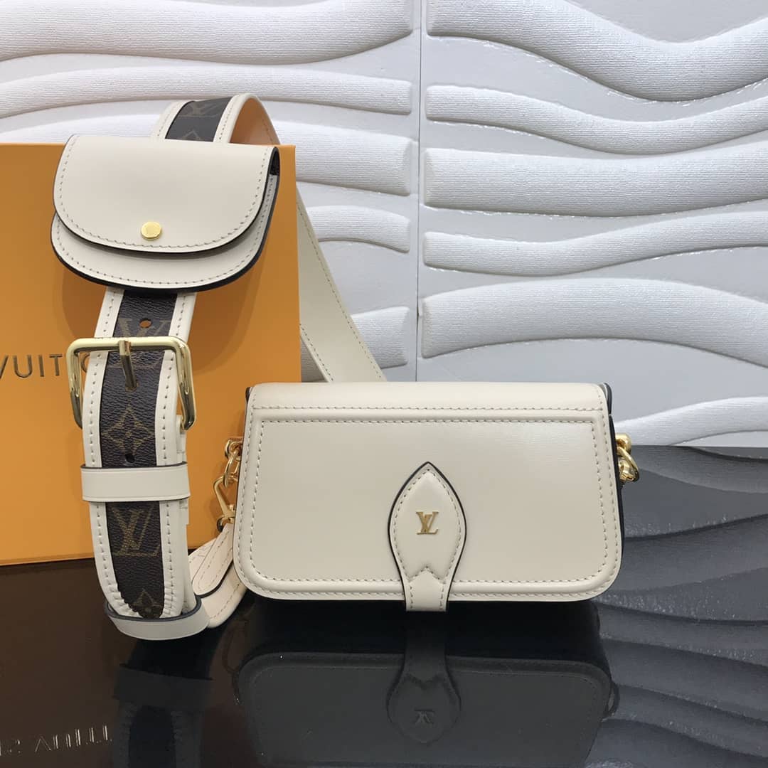 L0vis Vvtt0n Officier Pouch Monogram Canvas Strap Replica Bag White M69841