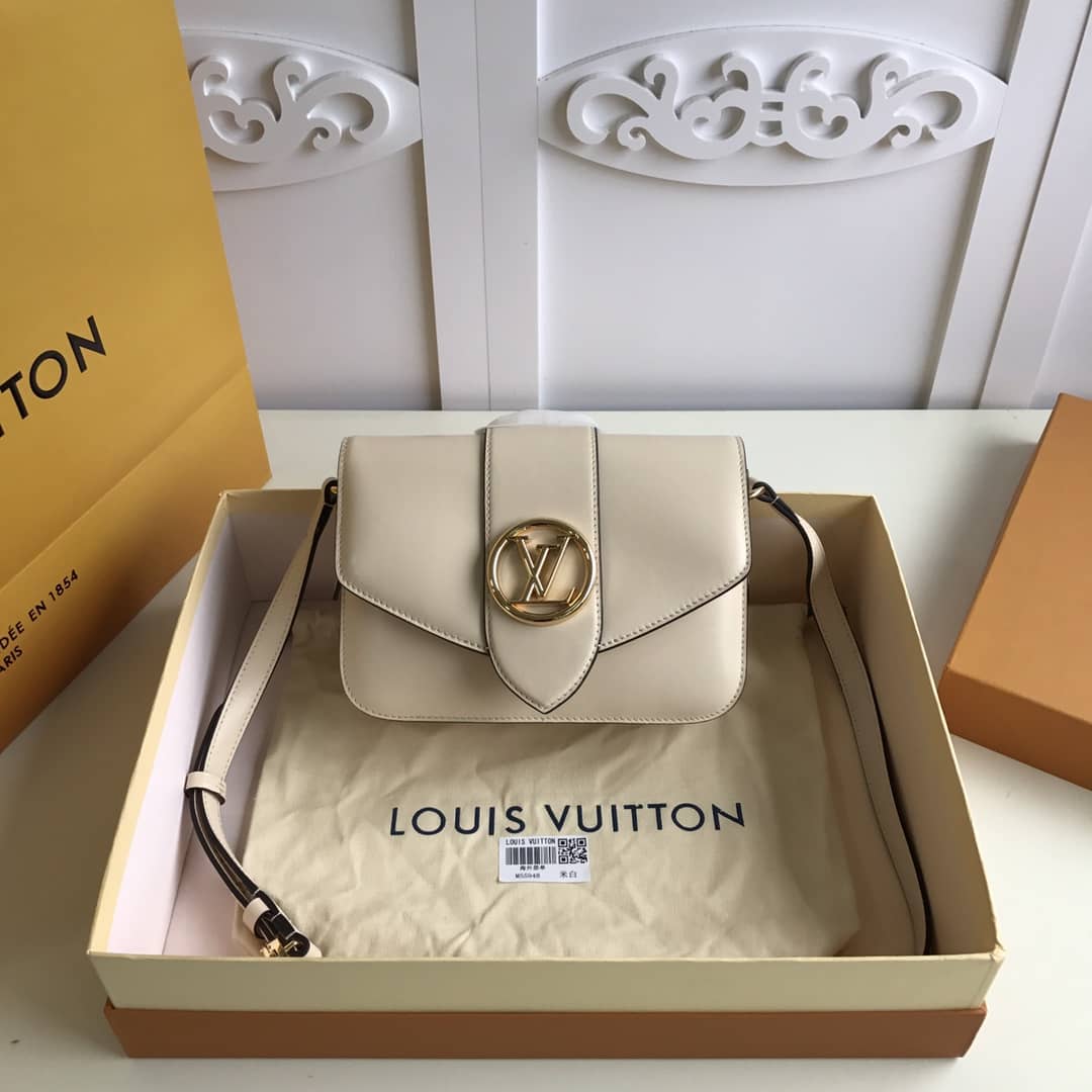 L0vis Vvtt0n Pont9 Neuf Leather Replica Shoulder Bag White M55948