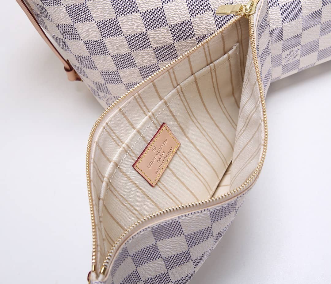 L0vis Vvtt0n Neverfull MM Damier Azur Tote Replica White N41361