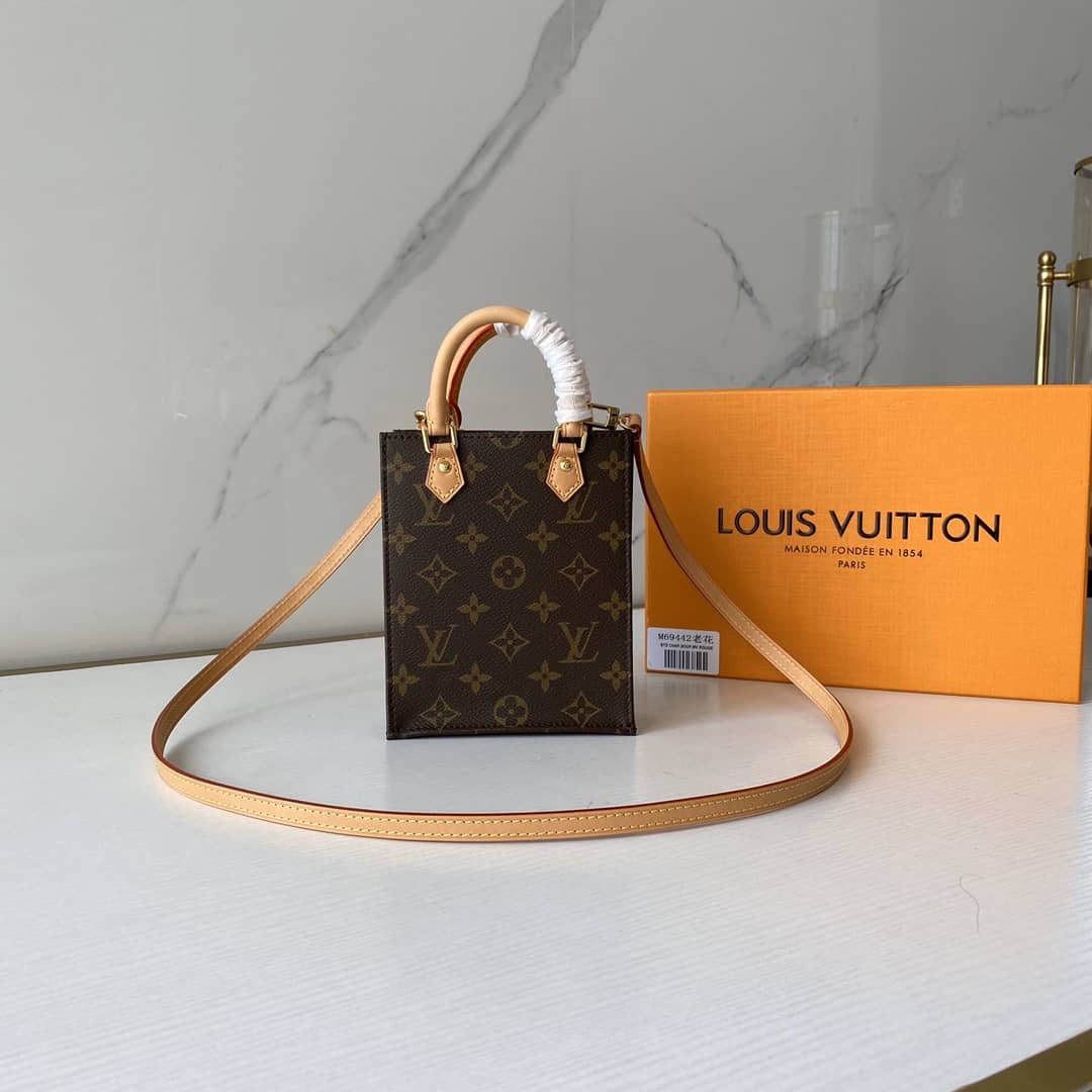 L0vis Vvtt0n Monogram Petit Sac Plat 2Way Replica Shoulder Bag Brown M69442