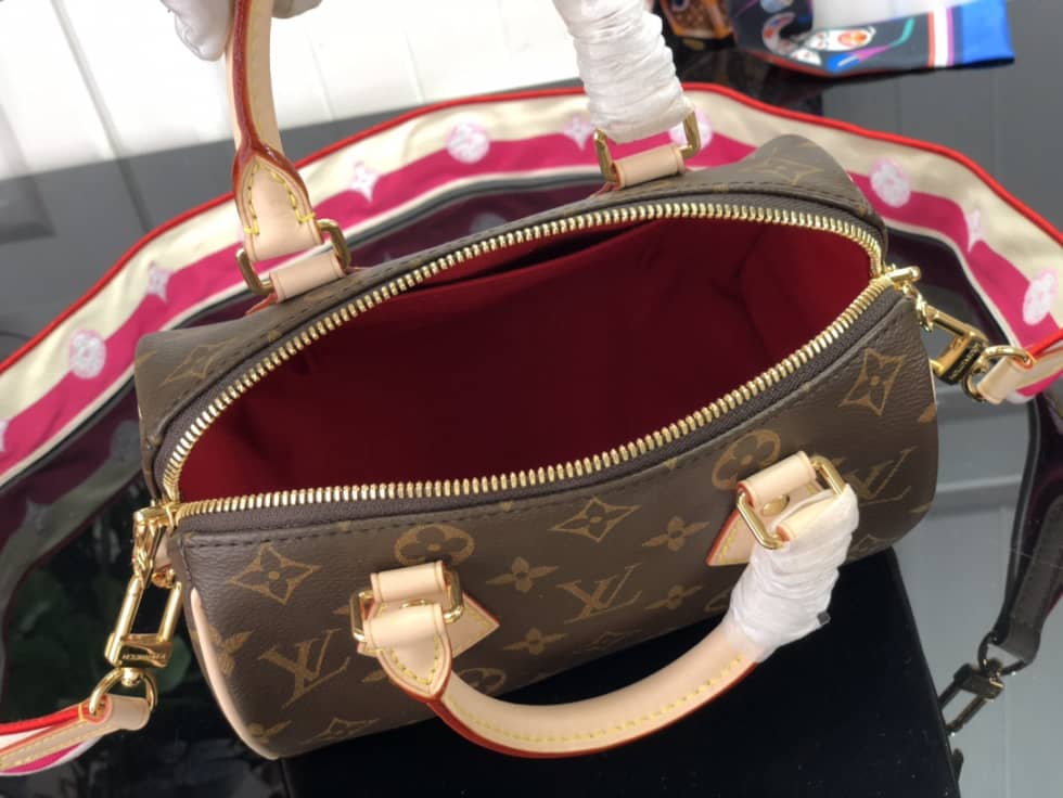 L0vis Vvtt0n Monogram Canvas Speedy 20 Red M45957 Replica Crossbody Bag