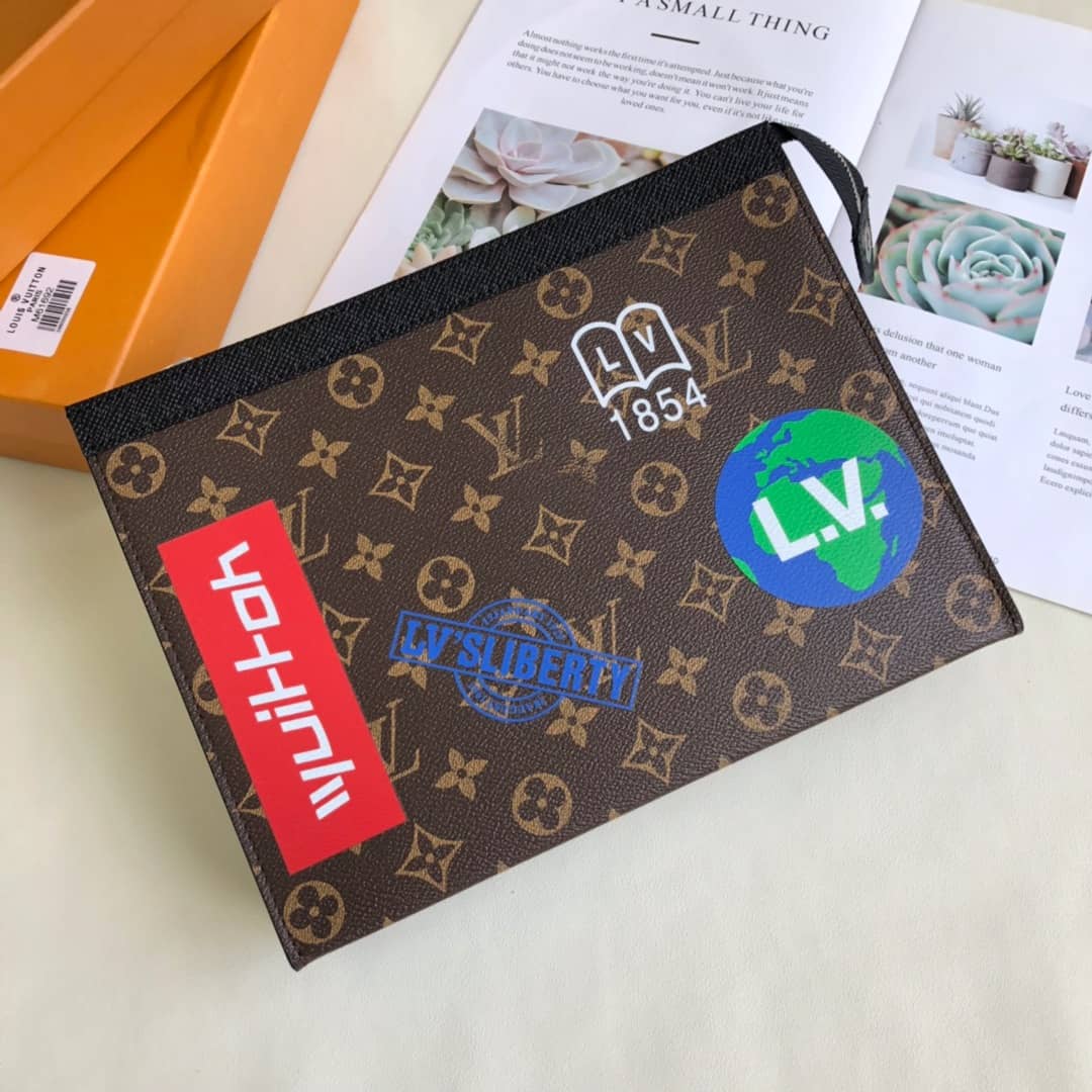 L0vis Vvtt0n Monogram Eclipse Canvas Replica Pochette Voyage MM Brown M61692