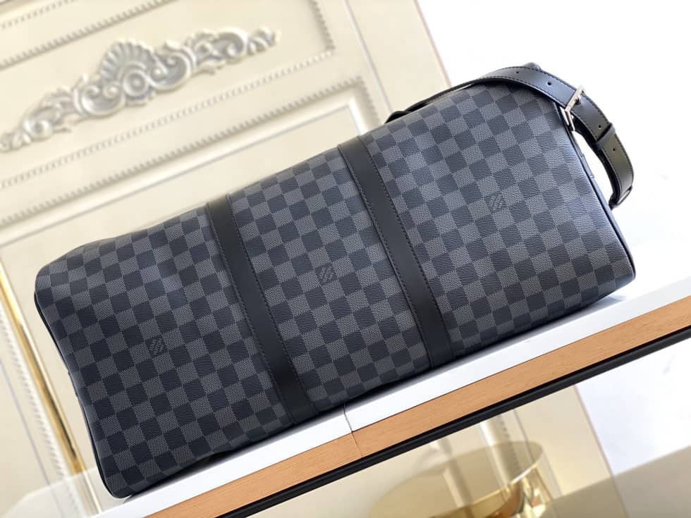 LV Duffle Bag Replica Monogram Keepall Bandouliere 50 Boston Bag Blue M41416