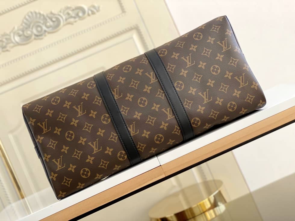 LV Duffle Bag Replica Monogram Keepall Bandouliere 45 Boston Bag Brown M41418