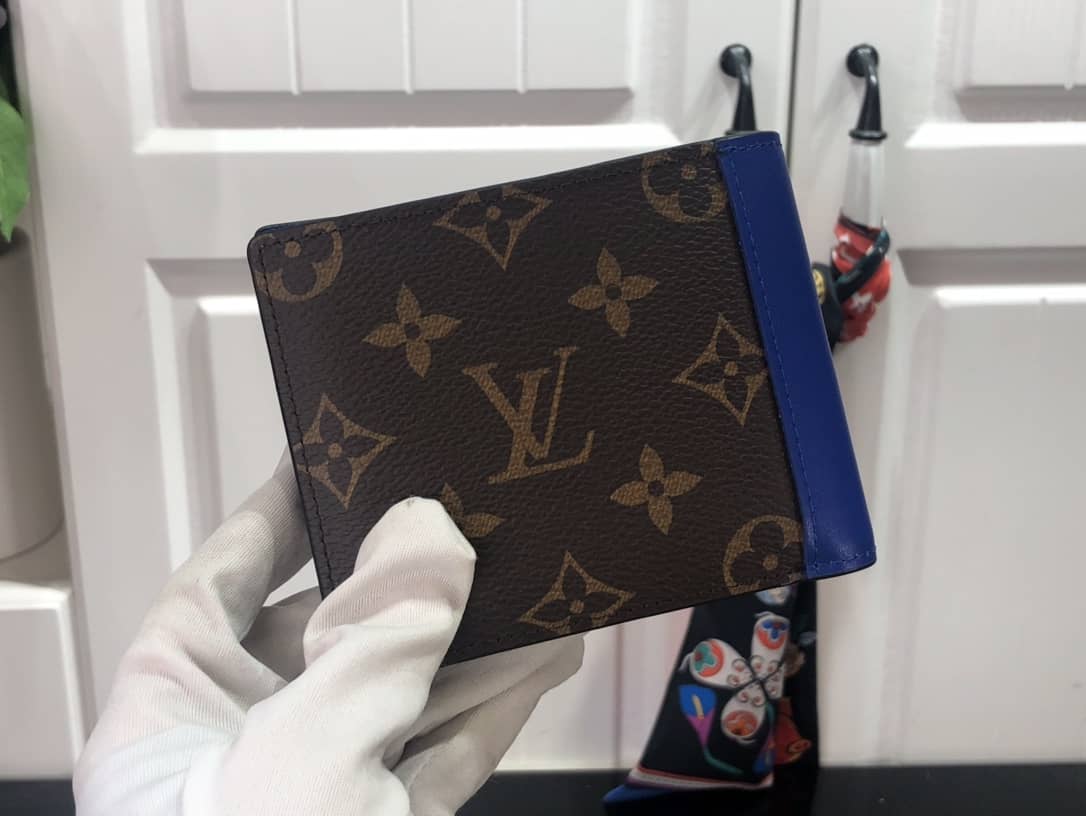 L0vis Vvtt0n Monogram Multiple Bifold Wallet Replica Blue M80781