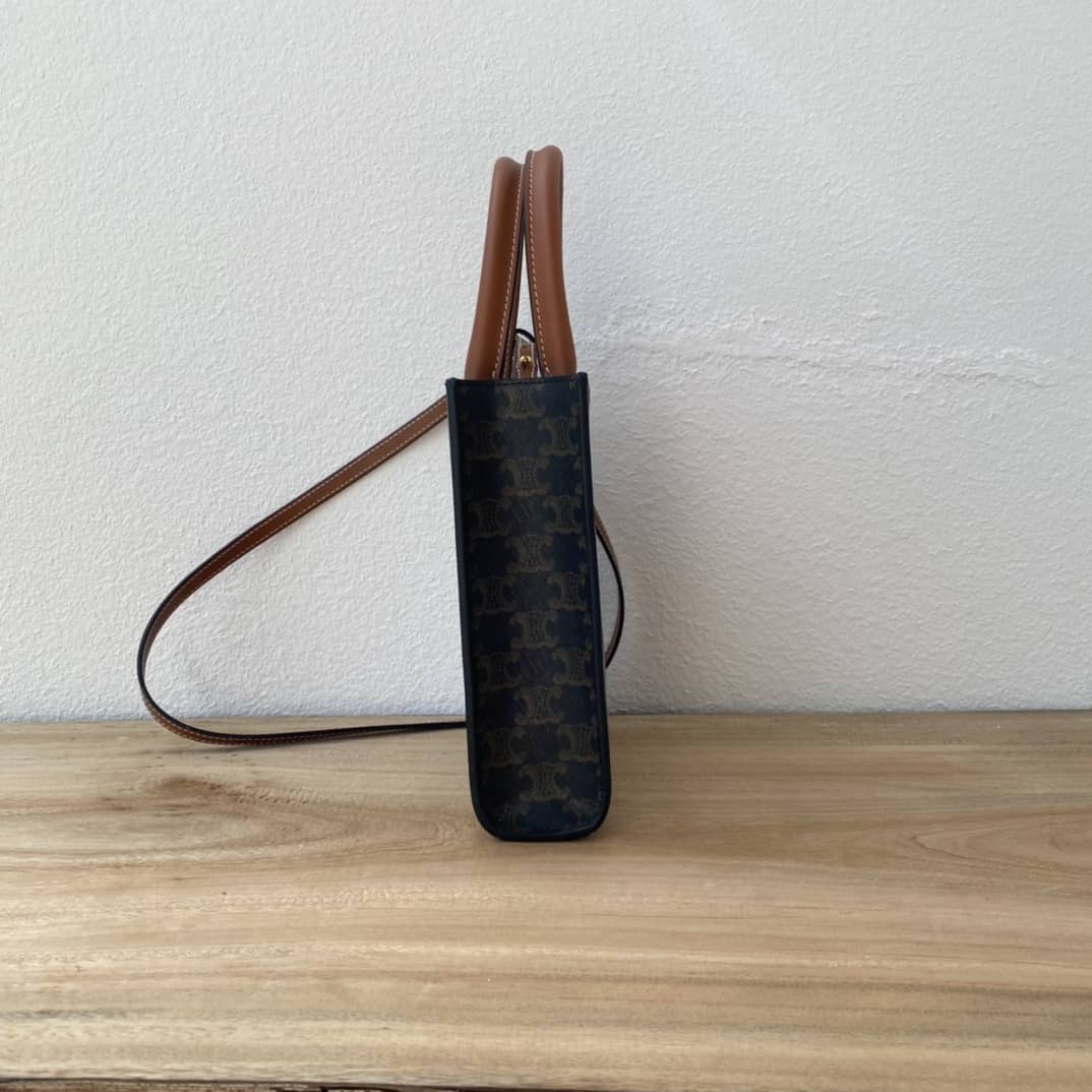 Ce1i*e Bag Dupe Triomphe Canvas Small Cabas Vertical Replica Bag