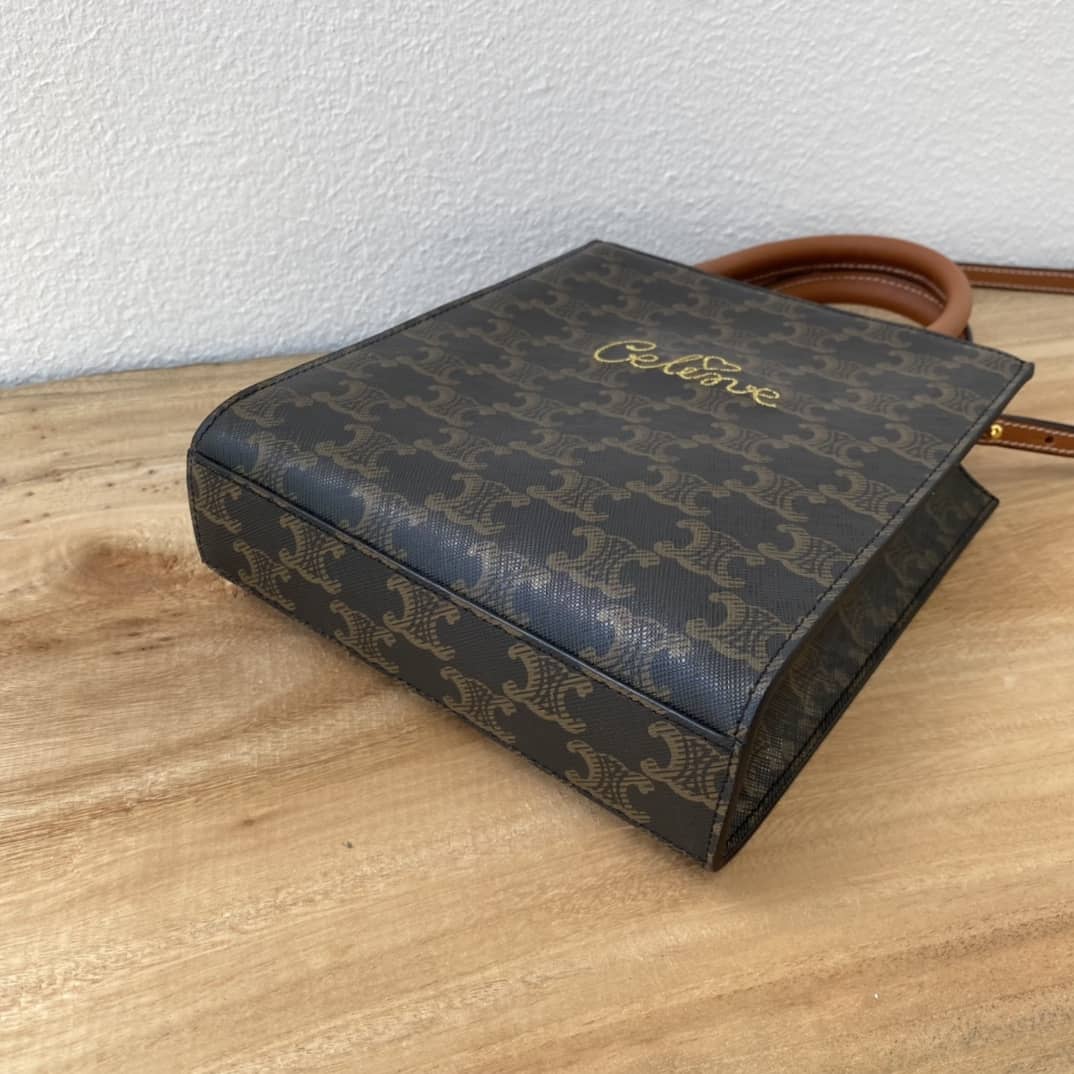 Ce1i*e Bag Dupe Triomphe Canvas Small Cabas Vertical Replica Bag