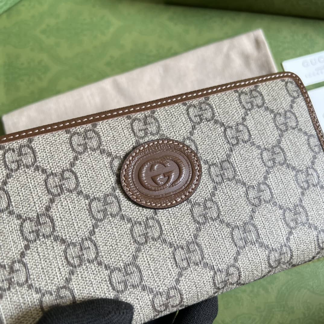 Gvc*1 Interlocking G Zip Around Wallet Replica 673003