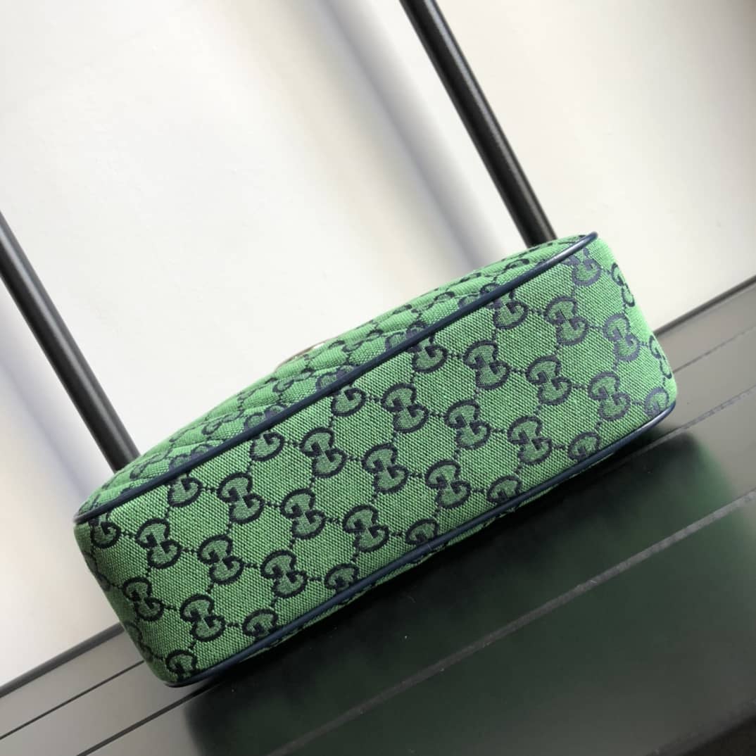 Gvc*1 Handbag Dupes GG Marmont Small Shoulder Handbag Camera Bag Replica Green 447632