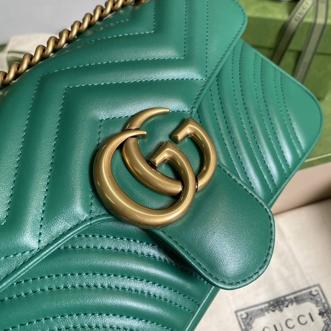 Gvc*1 GG Marmont Small Matelassé Leather 443497 Replica Crossbody Bag
