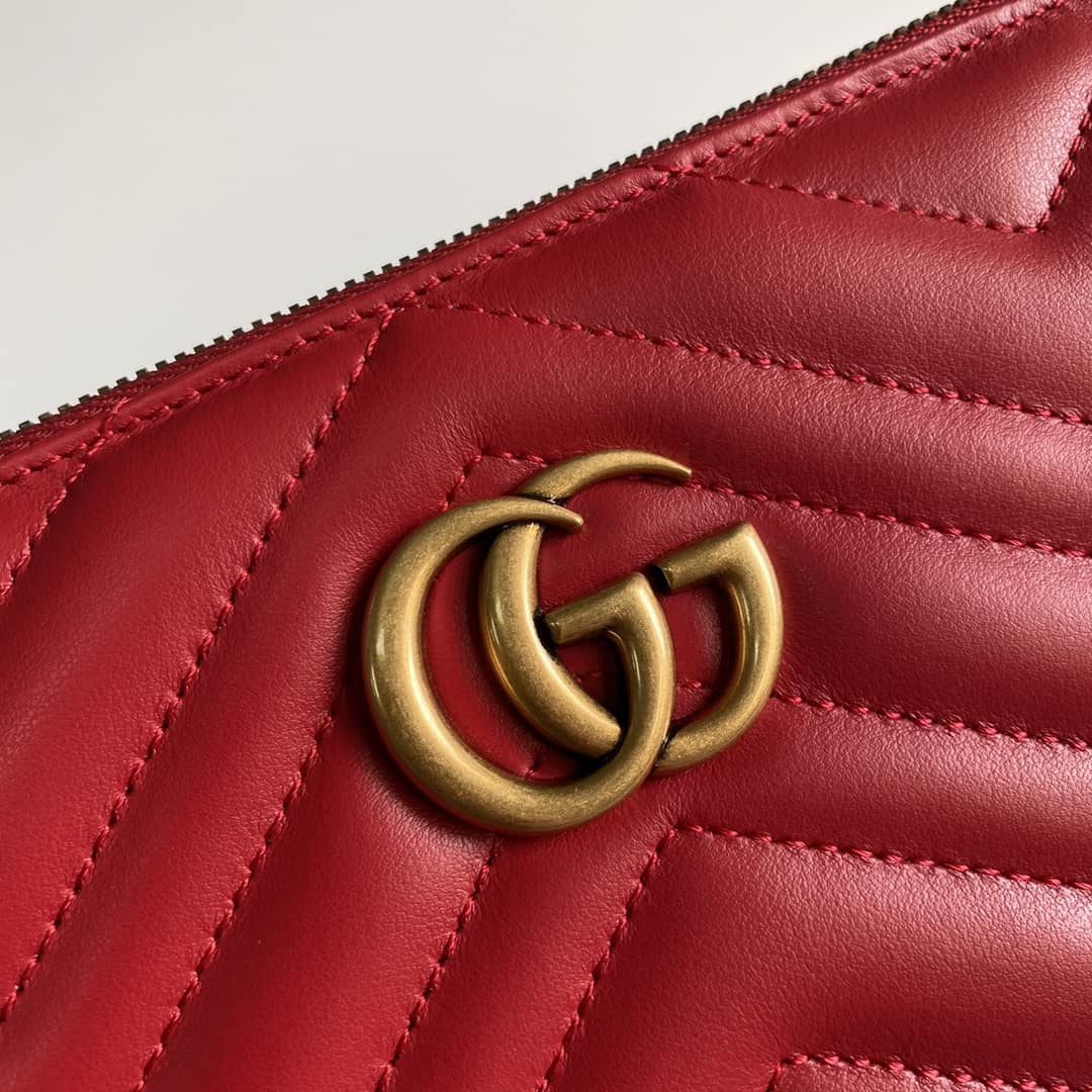 Gvc*1 GG Marmont Leather Clutch Replica 476440