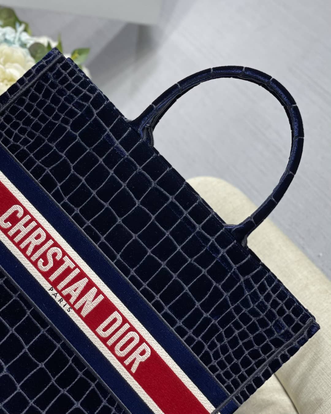 Chr1st1an D10r CD Book Embroidery Replica Tote