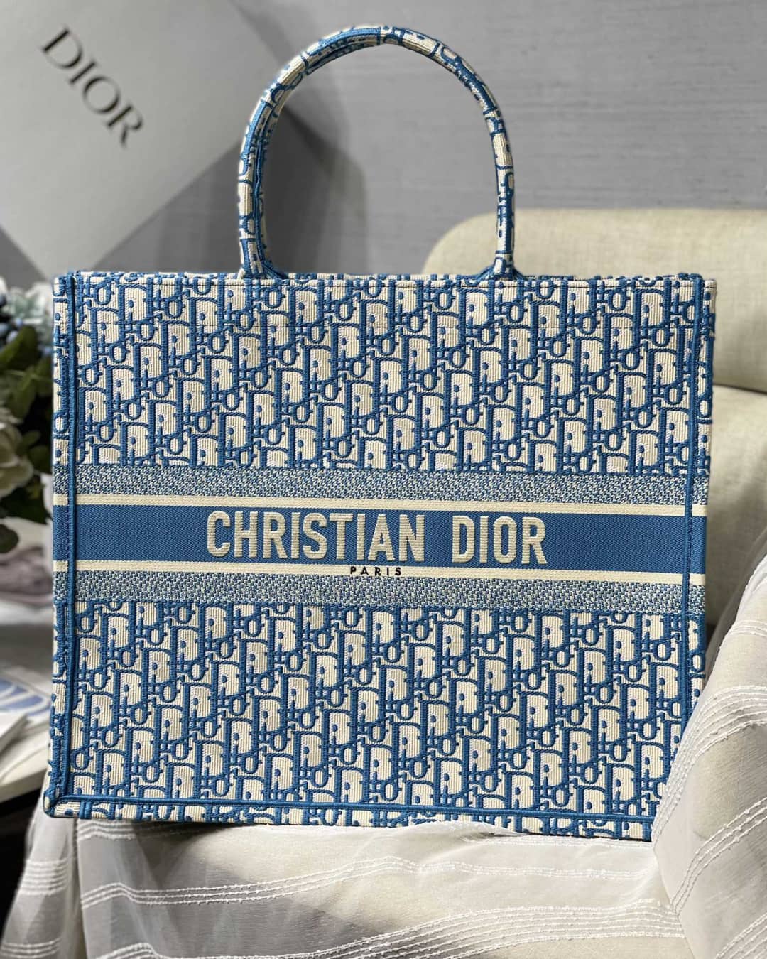 Chr1st1an D10r CD Book Embroidery Replica Tote