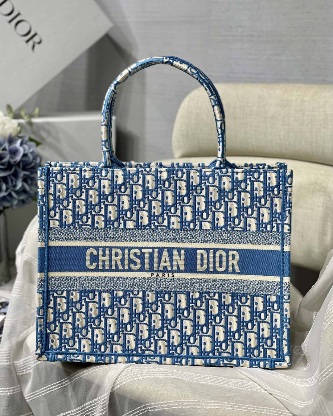 Chr1st1an D10r CD Book Embroidery Replica Tote
