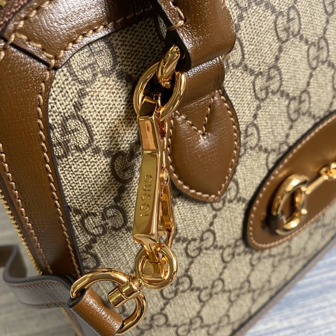 Gvc*1 1955 Horsebit Polkadot Handle Bag Replica 621220