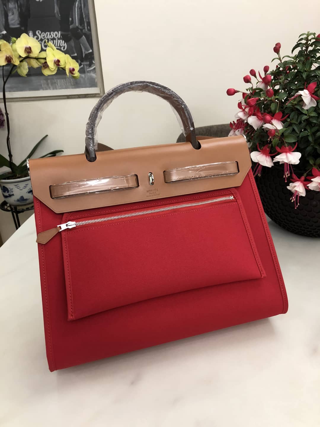 H**me5 Bag Replica 31 Canvas Leather  HerBag