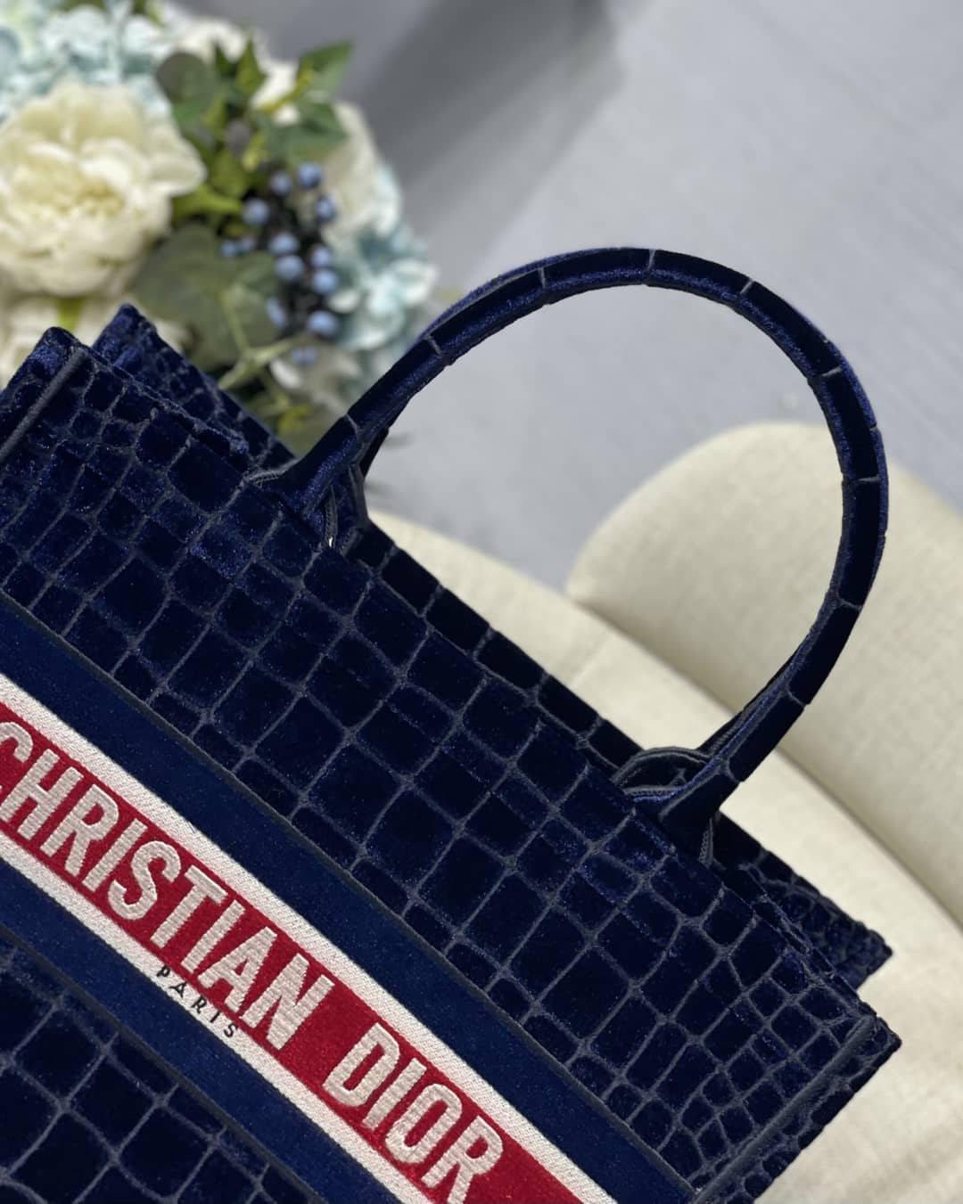 Chr1st1an D10r CD Book Embroidery Replica Tote