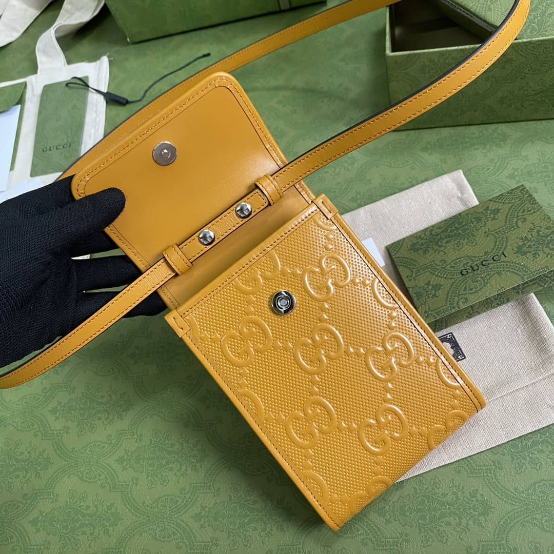 Gvc*1 GG Embossed Mini Phone Bag Replica 625571
