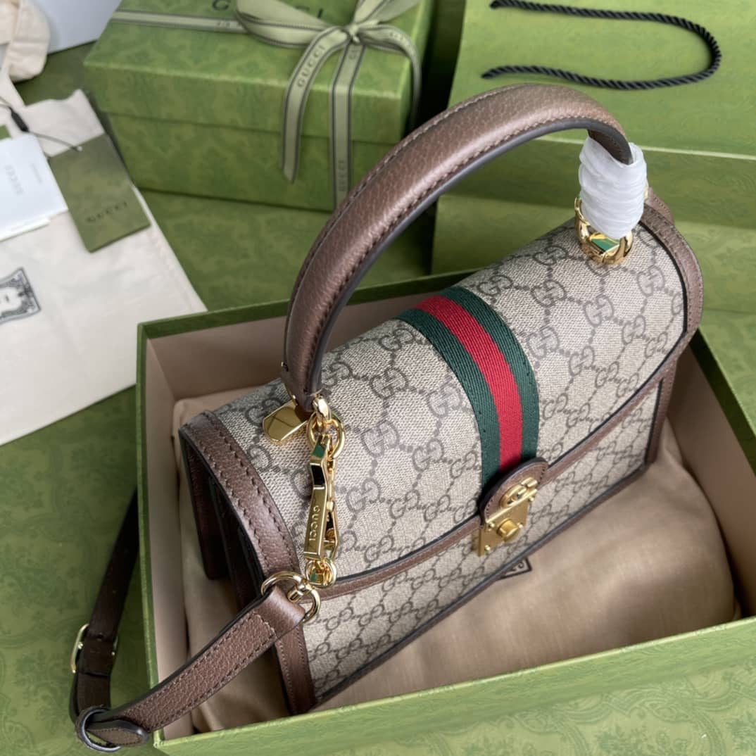 Gvc*1 Ophidia Web Small Top Handle Bag Replica 651055