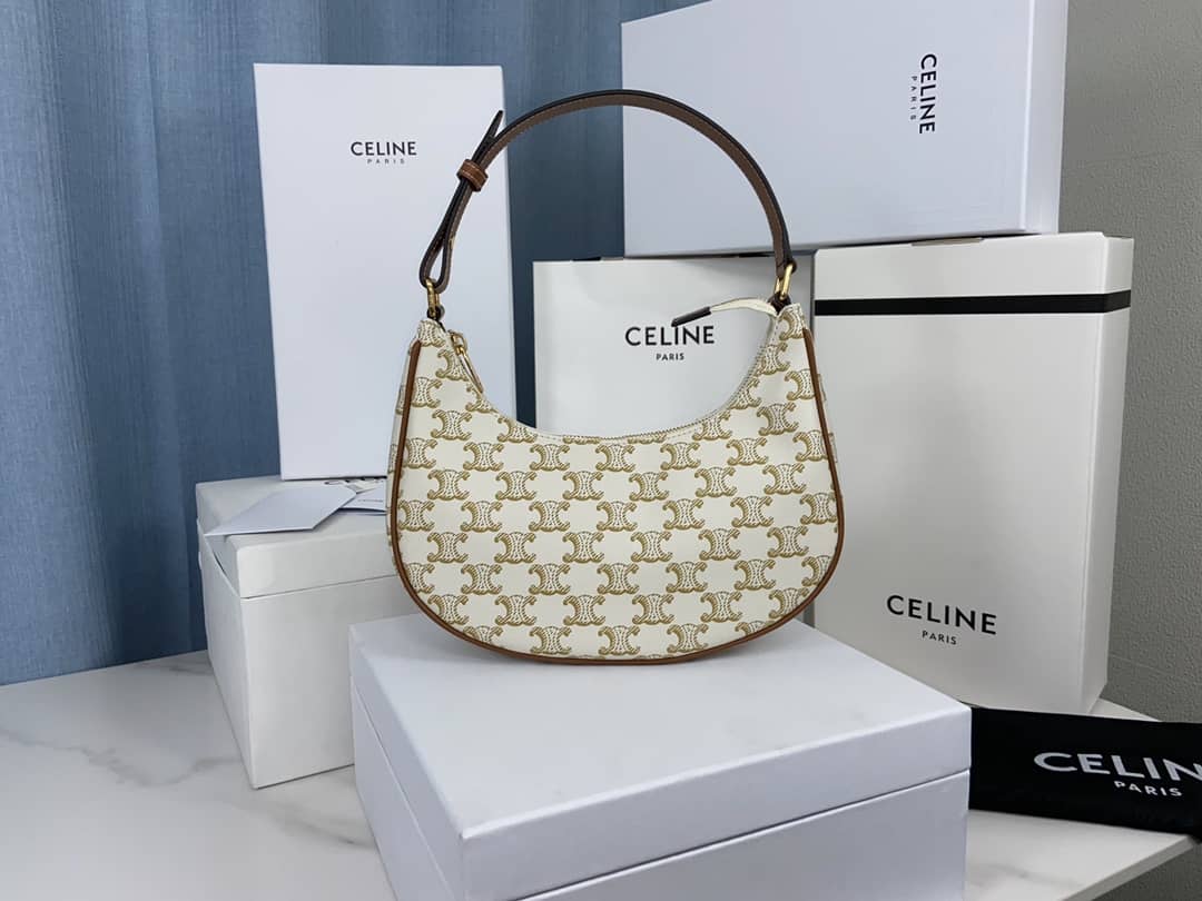 Ce1i*e Triomphe Bag Dupe Ava Triomphe Canvas Replica Hobo Bag