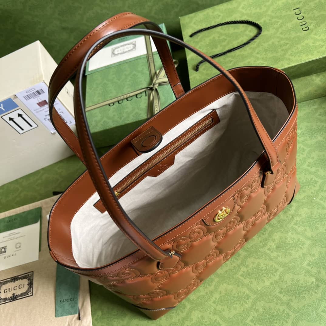Gvc*1 GG Matelassé Leather Medium Tote Bag 631685 Replica