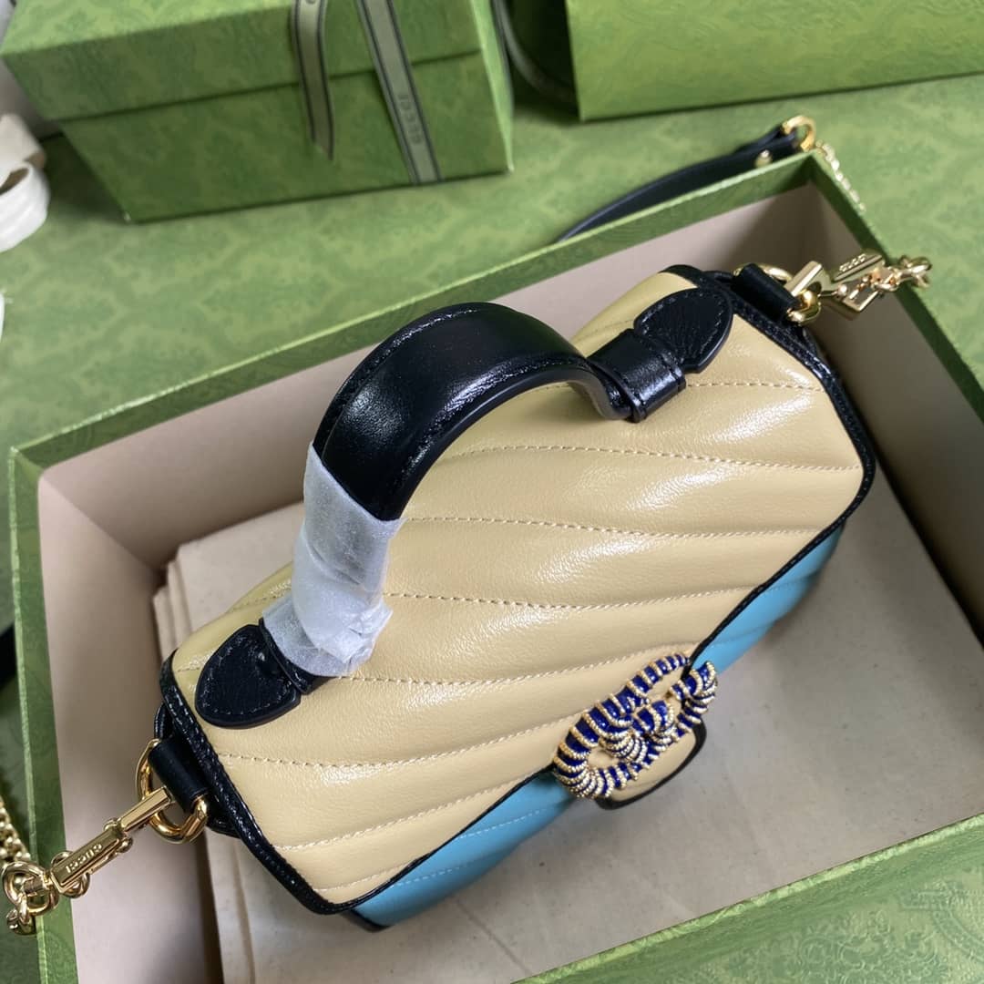 Gvc*1 Marmont GG Mini Top Handle Bag Replica 583571
