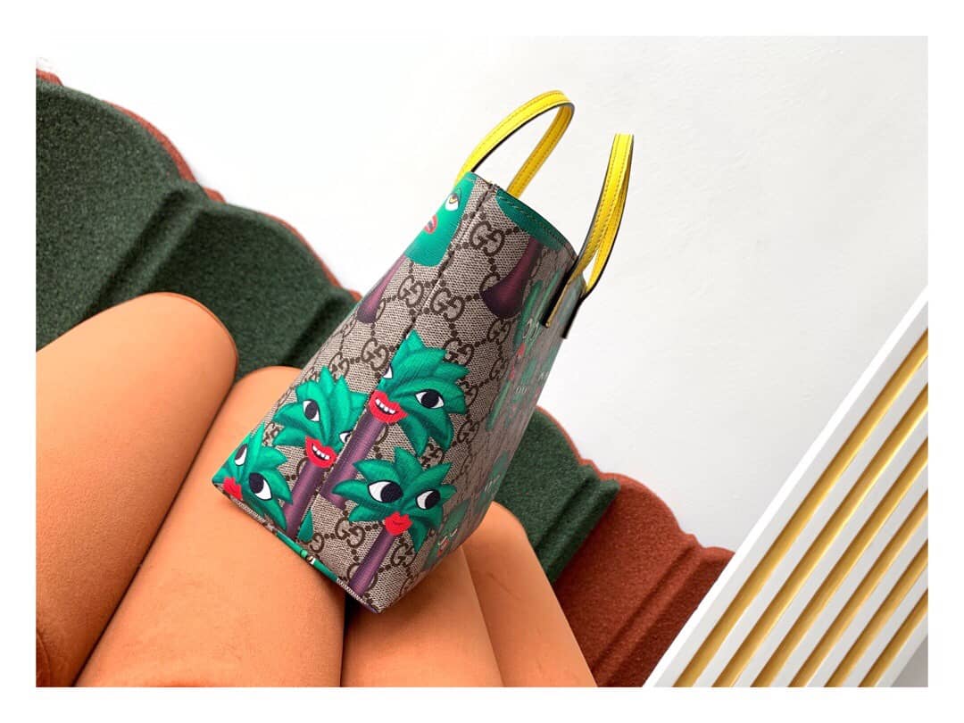 Gvc*1 Children GG Tote With Pineapple Bag Replica Green 580840