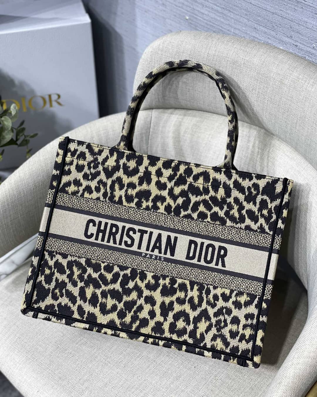 Chr1st1an D10r CD Book Embroidery Replica Tote