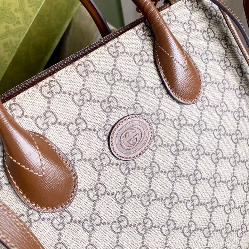 Gvc*1 Canvas GG Svp*me Small Tote Replica Gray 659983