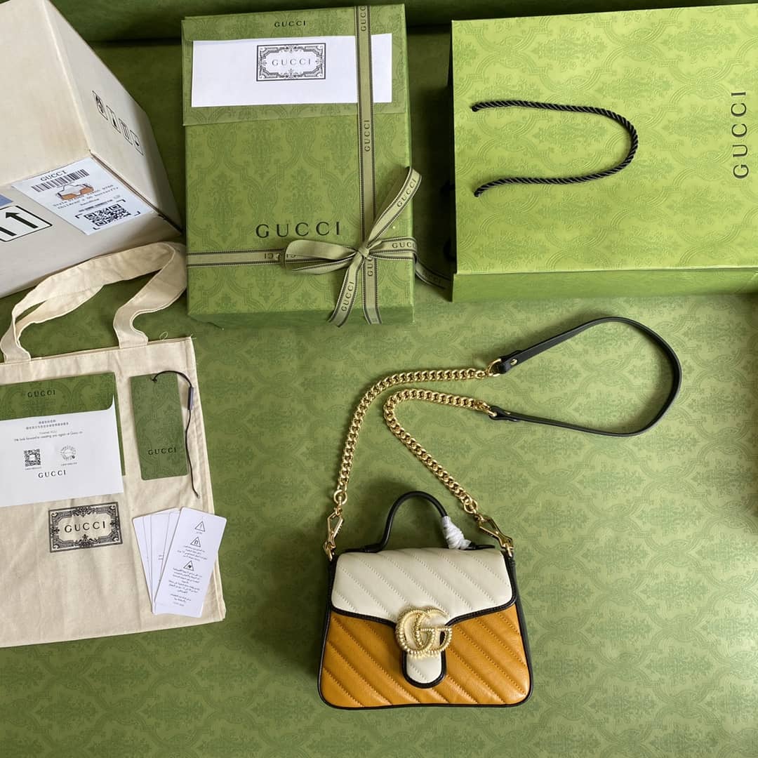Gvc*1 Marmont GG Mini Top Handle Bag Replica 583571