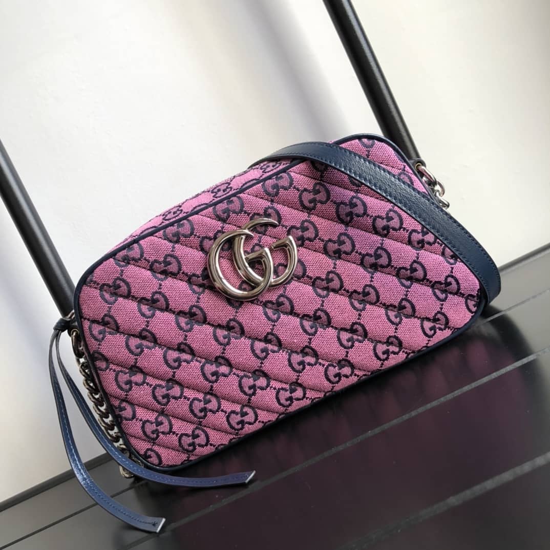 Gvc*1 GG Marmont Small Shoulder Handbag Camera Bag Replica Pink 447632