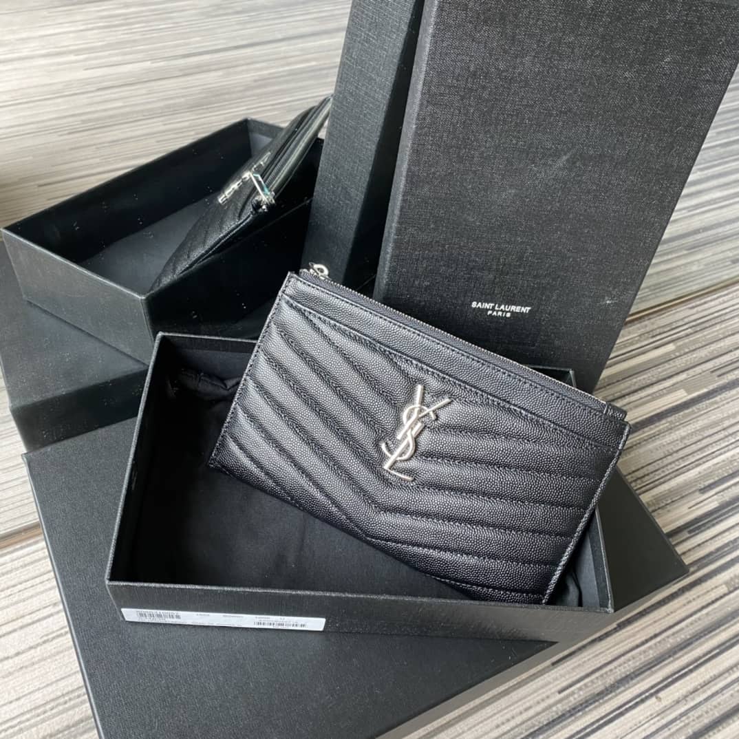 Y51 Clutch Replica Monogram Bill Pouch Black Metal
