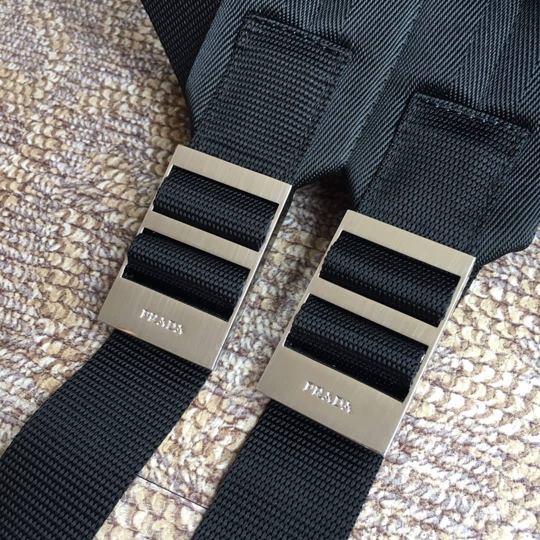 Pra*a Backpack Dupe Nylon Tessuto Palme Zaino