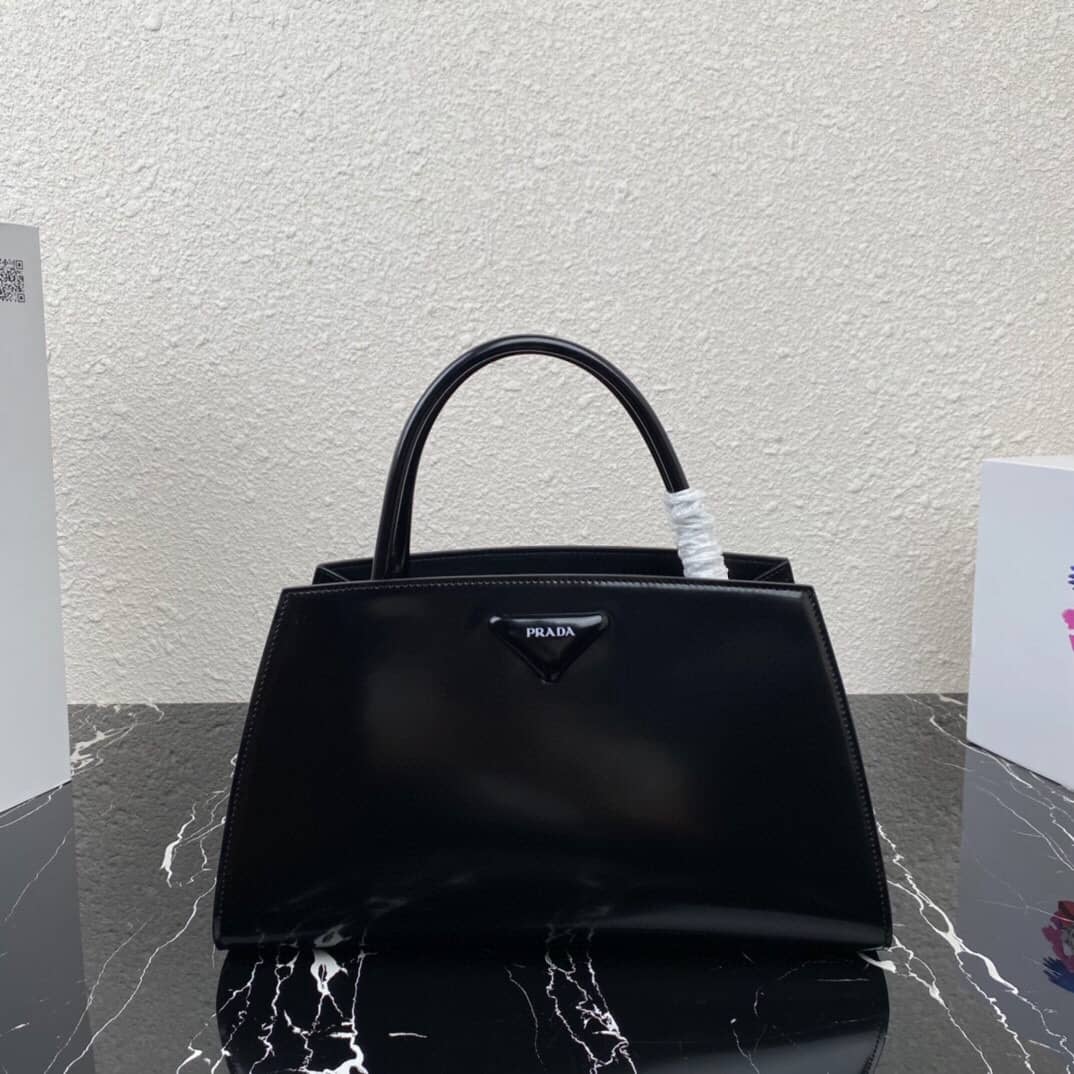 Pra*a Raffia Tote Dupe Small Brushed Leather Replica Tote
