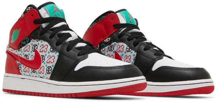 Air Jordan 1 Mid SE GS  Ugly Christmas Sweater  DM1208-150