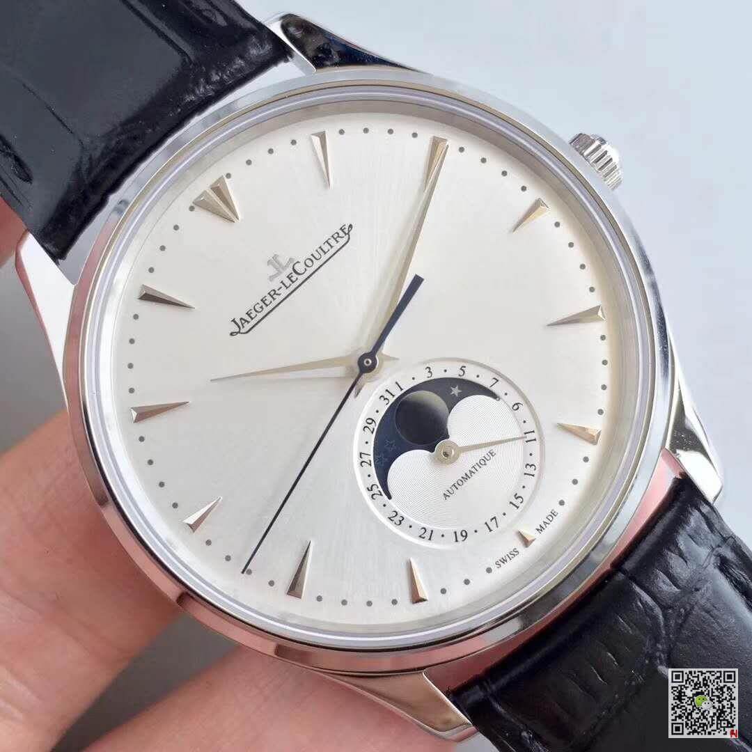 Replica Jaeger-LeCoultre Master Ultra-Thin Q1368420 ZF Factory 1:1 Best Edition Swiss ETA925 Silver Dial Black Leather Strap