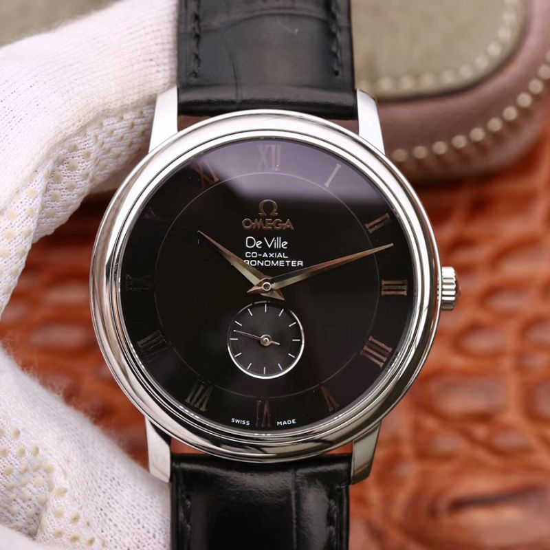Replica 0me*ga De Ville Prestige 4813.40.01 Men Watches 1:1 Best Edition Swiss ETA 9015 Black dial