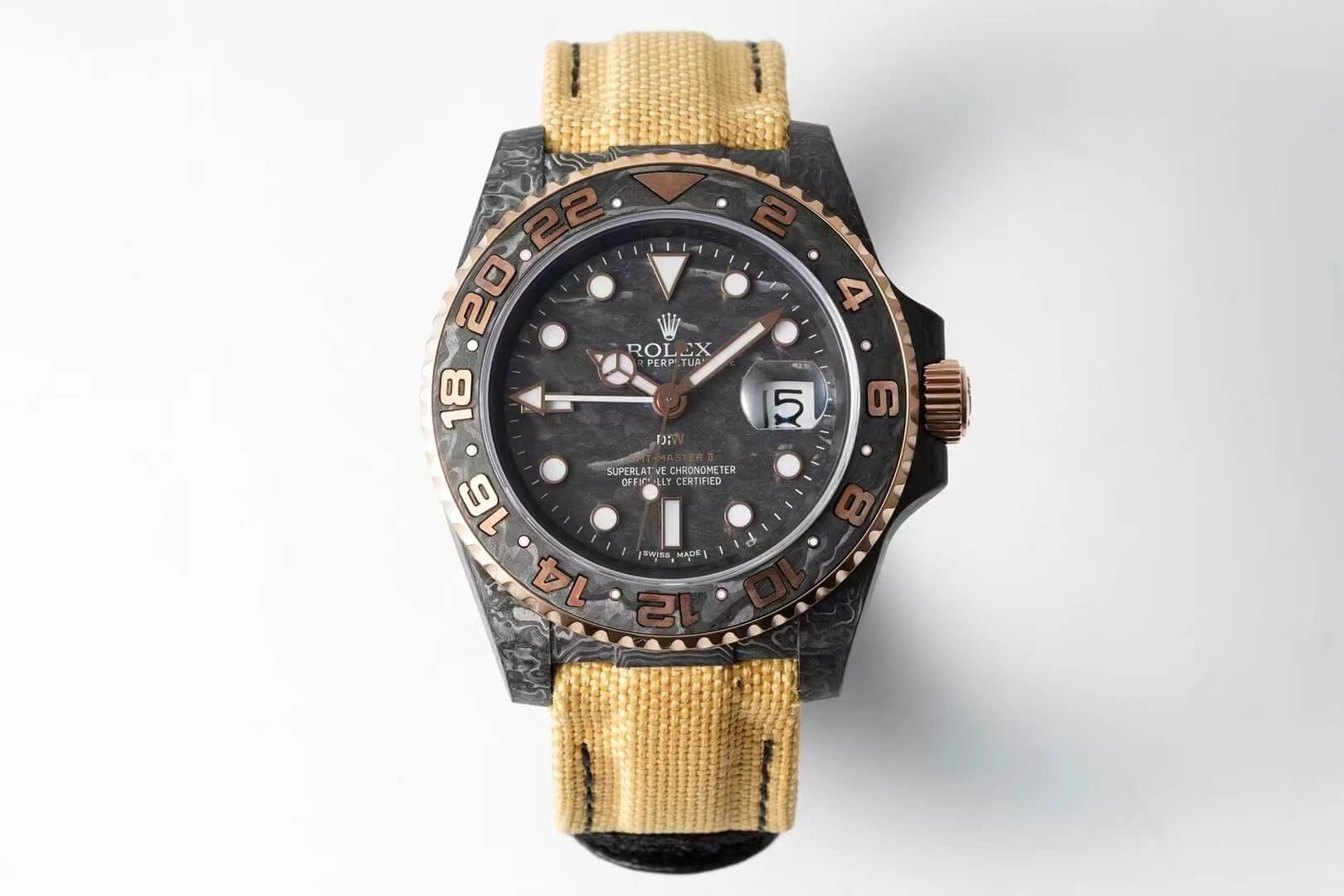 Replica R01ex GMT-MASTER II Diw 1:1 Best Edition Yellow Fabric Strap