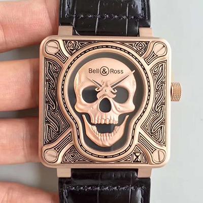 Replica Bell   Ross BR 01 1:1 Best Edition Swiss ETA9015 Rose Gold